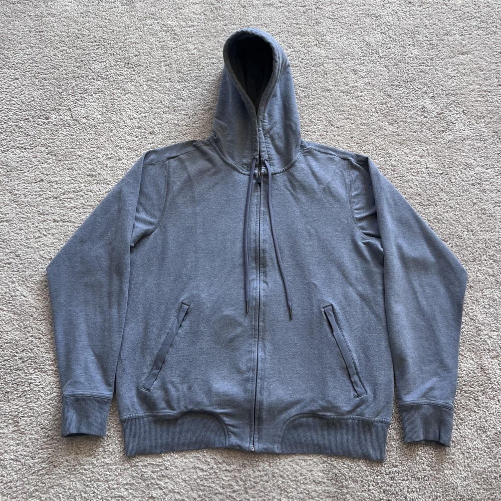 Mack Weldon Full Zip Hoodie Mens Medium Gray Stretch Cotton Spandex Jacket